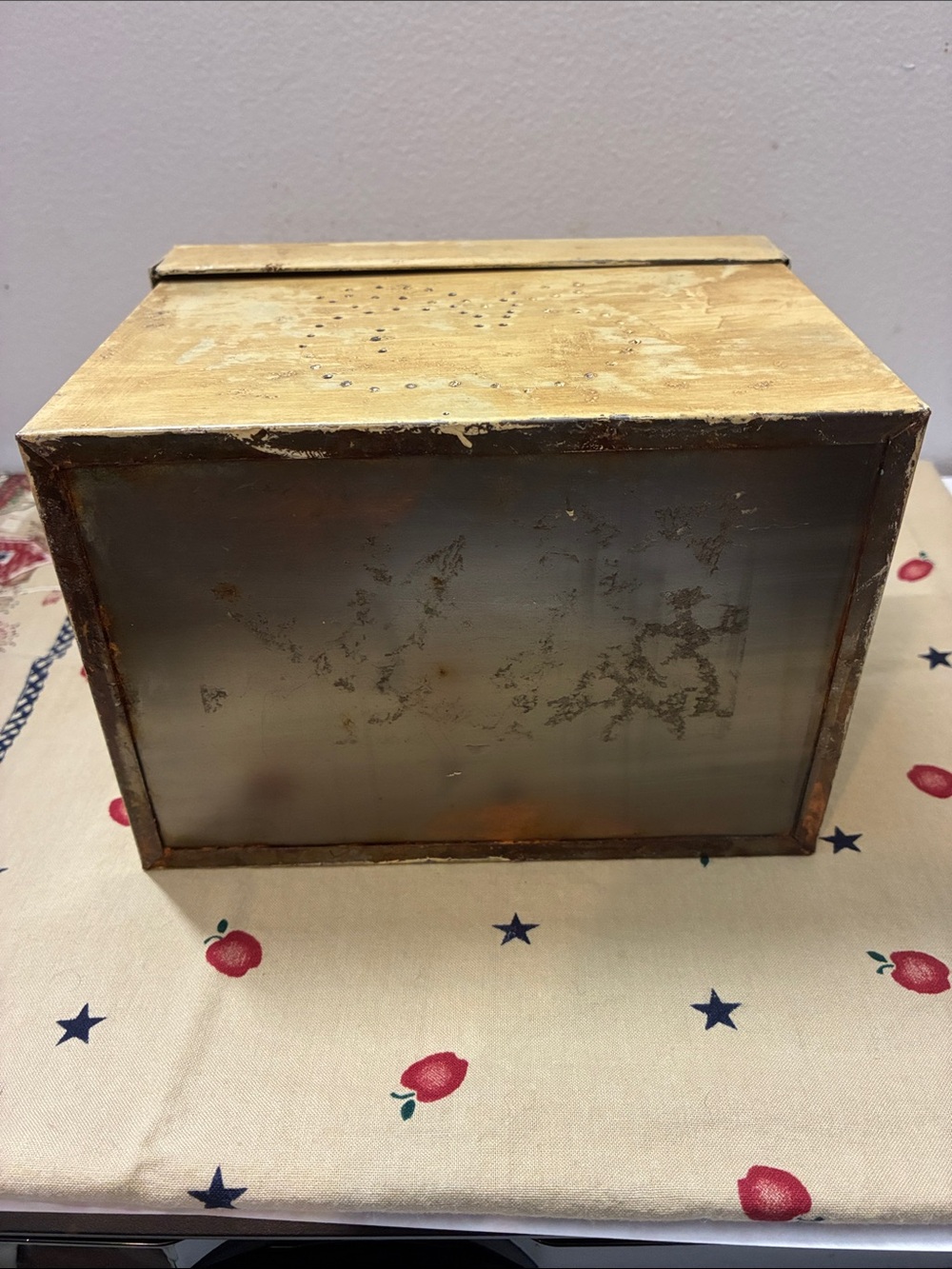 RUSTIC Metal Recipe Card Apple Themed Box with Cream Recipe Cards - Picture 7 of 9